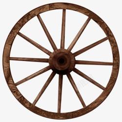 轱辘古代马车木质轮子高清图片