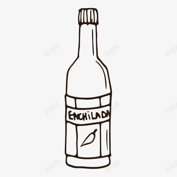 卡通瓶子png免抠素材_88icon https://88icon.com 卡通 塑料瓶 手绘 瓶子 简笔画 饮料瓶 黑白