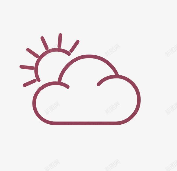 多云天气png免抠素材_88icon https://88icon.com 云彩 云朵 多云标志 多云转晴 太阳 白云 遮盖 阴转晴 风雨气温图
