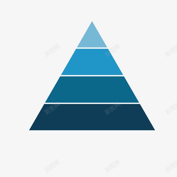 蓝色三角形数据png免抠素材_88icon https://88icon.com 三角形 占比 商务 层次 数据 等级 蓝色 锥形 锥形图表