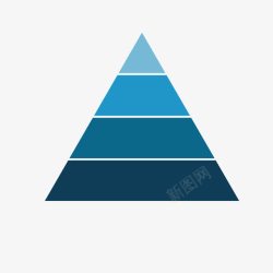锥形图表蓝色三角形数据高清图片
