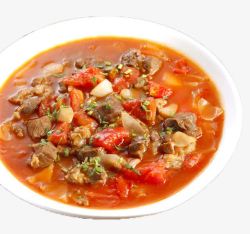 大盆番茄牛腩肉汤素材