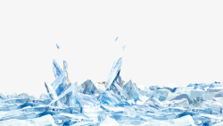 结冰效果精美冰块堆高清图片