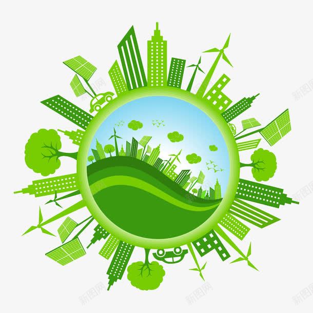 绿色地球环境png免抠素材_88icon https://88icon.com 世界地球日 世界环境日 和谐地球 环保 绿色
