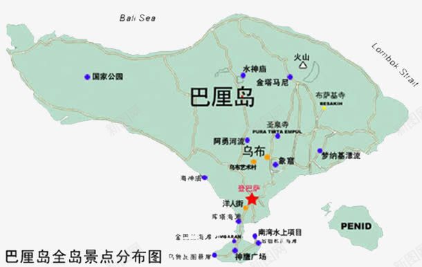 巴厘岛景点png免抠素材_88icon https://88icon.com 亚洲地图 分布 巴厘岛 旅游 景点