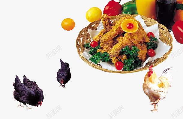 美味炸鸡套餐png免抠素材_88icon https://88icon.com 公鸡 可口 新鲜 母鸡 炸鸡 美味 菜谱 食物 食谱 鸡 鸡肉