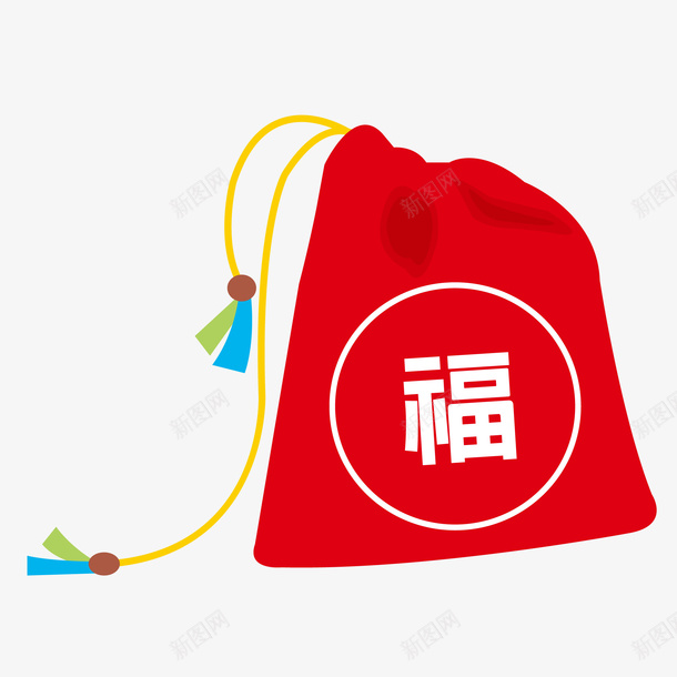 手绘福字福袋矢量图eps免抠素材_88icon https://88icon.com png免抠图 创意 卡通 手绘 时尚 束口袋 福字 福袋 红色 矢量图