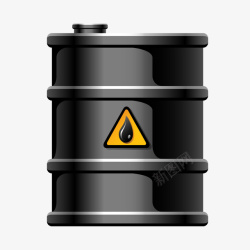 黑色机油桶卡通黑色的油桶矢量图高清图片