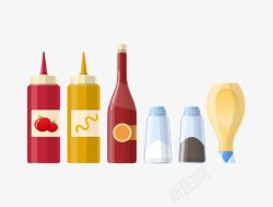 卡通番茄酱红色可回收的塑料番茄酱包装酒瓶高清图片