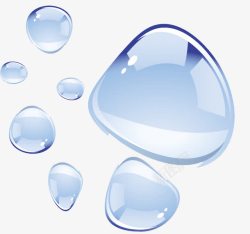 清澈透明健康水珠素材