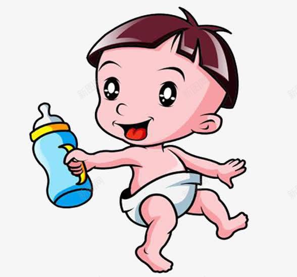 卡通小娃娃拿着蓝色奶瓶png免抠素材_88icon https://88icon.com 卡通小娃娃 喝牛奶 小孩喝奶 小孩子 开心可爱的 有营养的 蓝色奶瓶