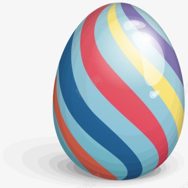 复活节复活节条纹彩蛋图标图标