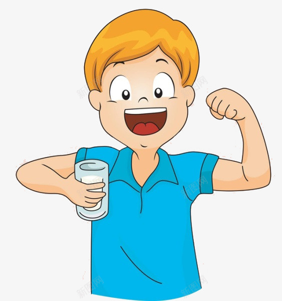 小男孩喝牛奶png免抠素材_88icon https://88icon.com 免抠 卡通 喝牛奶 男孩