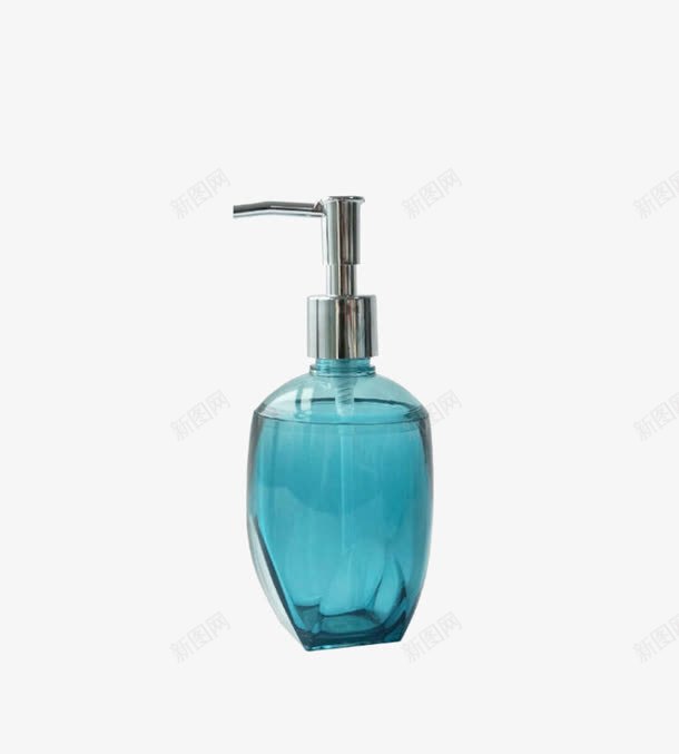 蓝色玻璃挤压沐浴露瓶png免抠素材_88icon https://88icon.com 产品实物 挤压 沐浴露瓶 玻璃 肥皂盒 蓝色