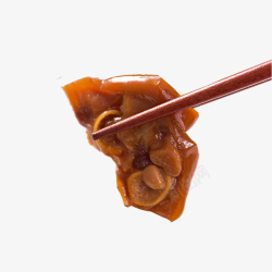 筷子夹卤味猪蹄素材
