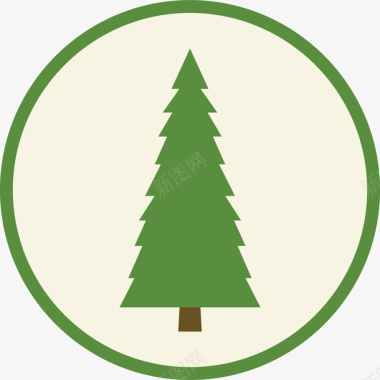 环保树木素材绿色树木图标松树图标