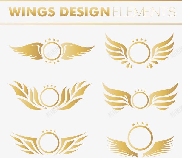 黄色创意翅膀png免抠素材_88icon https://88icon.com 创意 特色 矢量PNG 羽毛 翅膀 集合 黄色