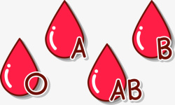 捐血红色闪耀血型血滴高清图片