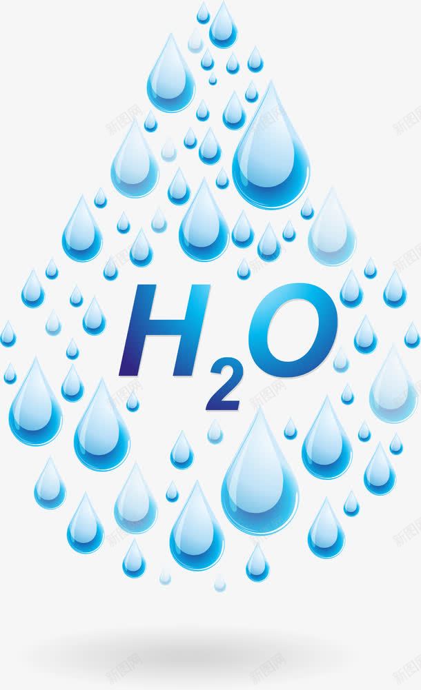 水滴矢量图ai免抠素材_88icon https://88icon.com H2O 水分子 水滴 蓝色 矢量图