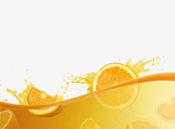 新鲜的飞溅的橙汁素材