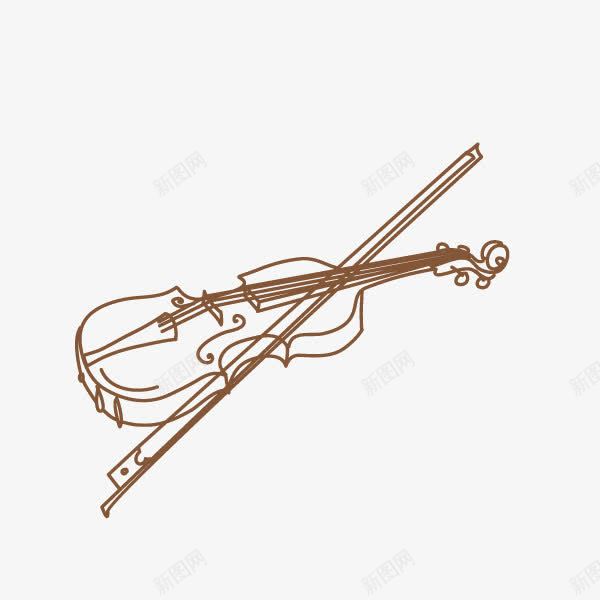 乐器手绘小提琴png免抠素材_88icon https://88icon.com 乐器 小提琴 手绘