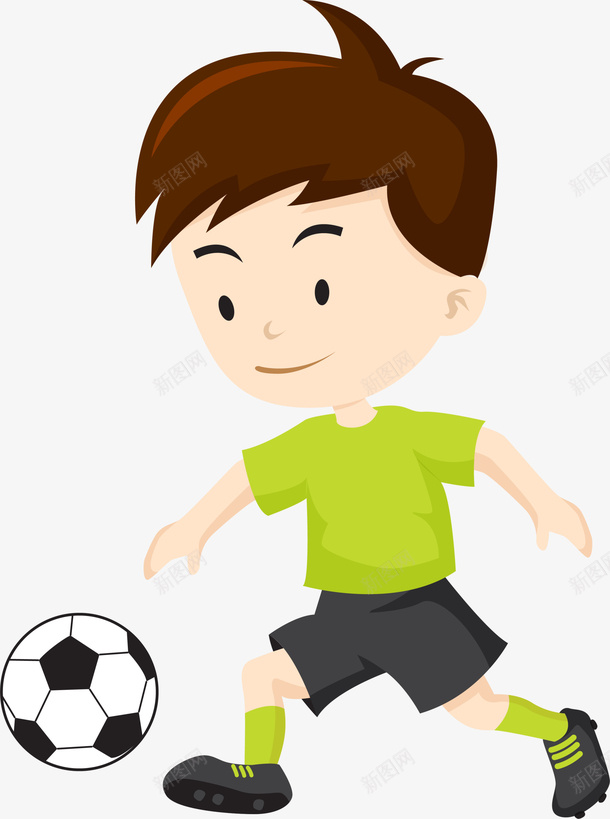儿童节踢球的少年png免抠素材_88icon https://88icon.com 儿童节 可爱男孩 开心 踢球的少年 踢足球 运动 青少年足球
