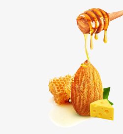 黄油蜂蜜味果仁素材