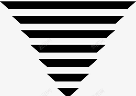 三角几何黑白金字塔图标图标