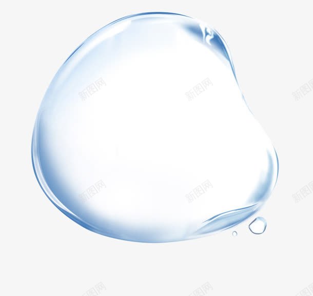 蓝色透明不规则水滴png免抠素材_88icon https://88icon.com 不规则 水滴 蓝色 透明