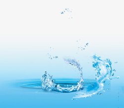 清澈水背景素材蓝色浪花背景装饰效果高清图片