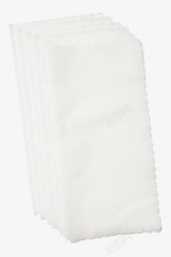 白色层叠一起的餐巾纸实物素材