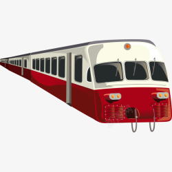 红色火车高铁列车插画矢量图高清图片