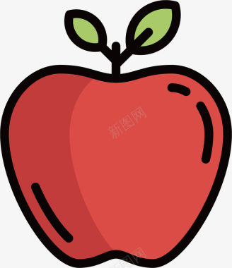 蒸煮食物红色苹果标图标图标
