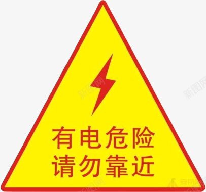 注意高温配电箱标识有电危险请勿靠近小心图标图标