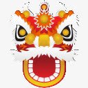 剪纸节日中国风狮子头png免抠素材_88icon https://88icon.com 创意 彩带 手绘卡通 杂耍 标签 狮子头 精美 节日气氛 节日背景