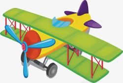 飞机动画绿色翅膀喷气式飞机高清图片