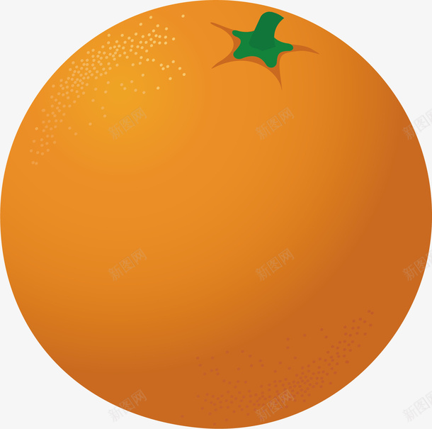 橙色的大橙子png免抠素材_88icon https://88icon.com 创意 卡通 商务 手绘 橙子 橙色 水果 简约