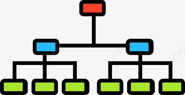 人员在办公室组织架构图图标图标