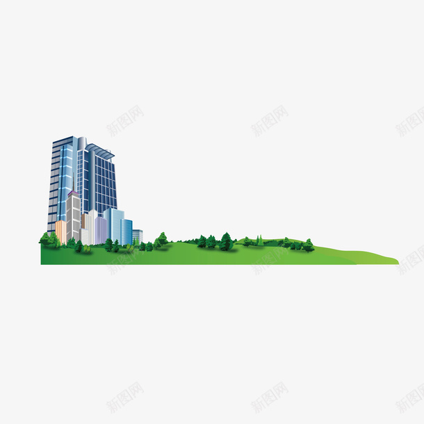 发达乡镇高档住宅区高楼矢量图eps免抠素材_88icon https://88icon.com 乡镇 发达 楼房 高层 矢量图