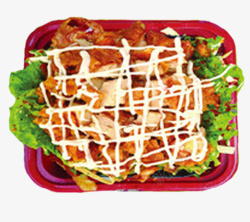 寿司肉酥皮酥肉嫩的土耳其沙拉烤肉饭高清图片