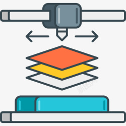建模图标分层3D打印建模图标高清图片