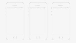 苹果6手机黑白线稿素材