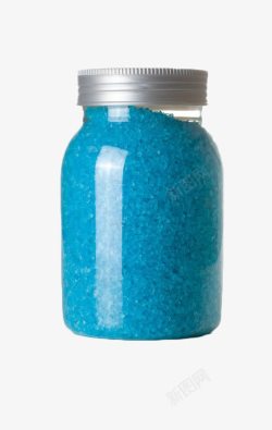 蓝色海盐晶体素材