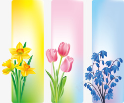 横幅植物春季花卉边框横幅矢量图高清图片