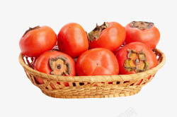 棕色容器装西红柿的篮子编织物实素材