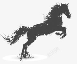 马的影子水墨斑马高清图片
