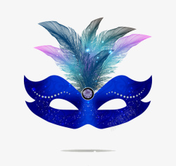 狂欢节面具蓝色狂欢节面具高清图片