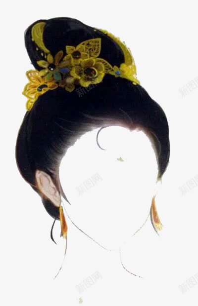 古风发型发钗版png免抠素材_88icon https://88icon.com 发型 古典 古风 设计元素