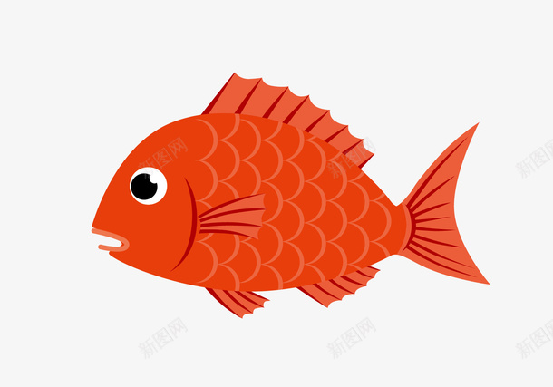 一条红色的鲤鱼png免抠素材_88icon https://88icon.com 动漫动画 动物 卡通手绘 小红鱼 装饰图 鲤鱼