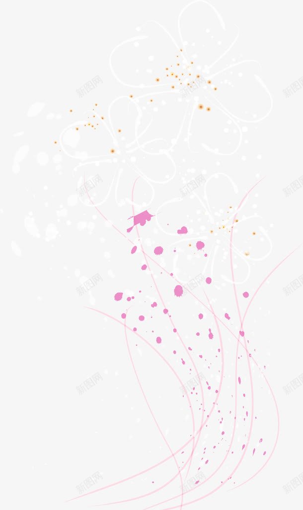 花朵形状图案png免抠素材_88icon https://88icon.com 墨迹 小清新 手绘 斑点 星星点点 曲线 梦幻